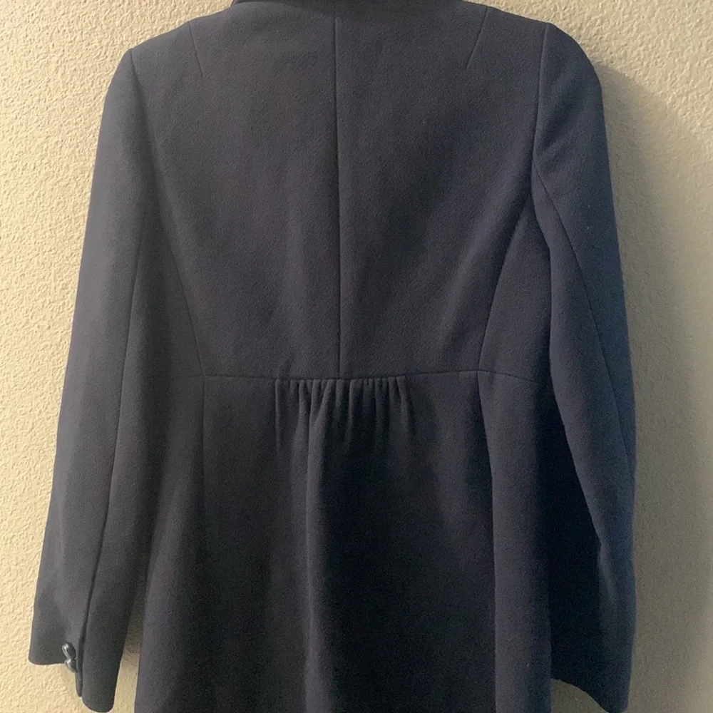 J crew black will blend coat size Small outerwear, career, classic